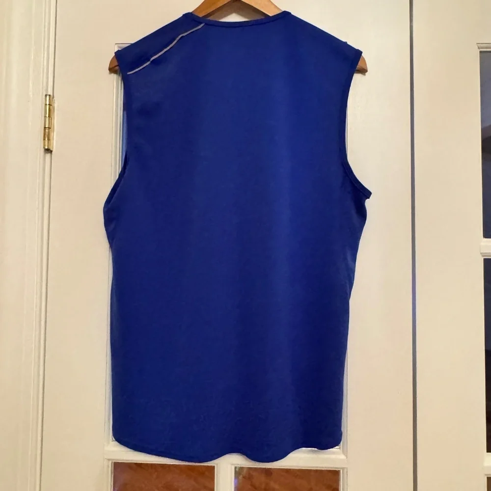 Men's Nike Pro Dri-FIT Sleevels Shirt, Blue, Size Large - Picture 3 of 3